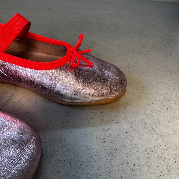 Jacadi Paris Metallic Pink Mary Jane Flats – Size 12 (EU 30) - Picture 4 of 7